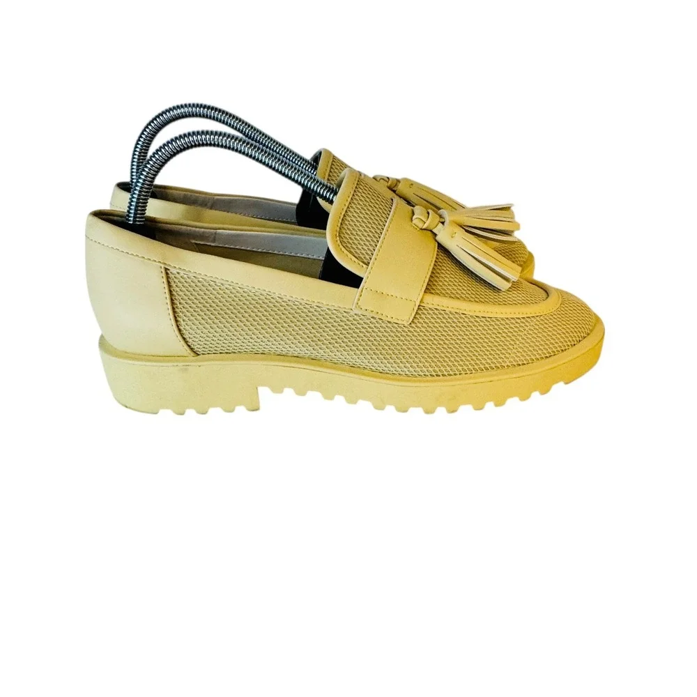 Franco Sarto Carolynn Mesh Tassel Lug Loafer Flats Women's Shoes‎ Excellent 9.5